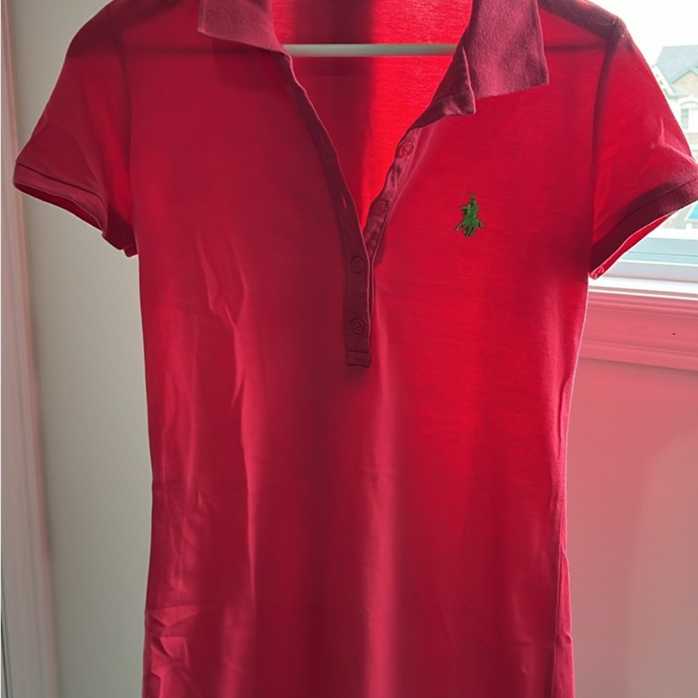 Polo by Ralph Lauren Red Fitted Midi Dress